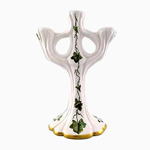 Candelabros de cerámica de Signe Steffensen para Kähler, años 20. Juego de 2