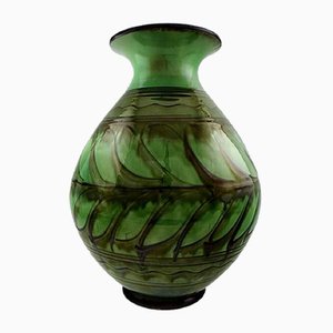 Large Vintage Danish Glazed Stoneware Vase from Kähler