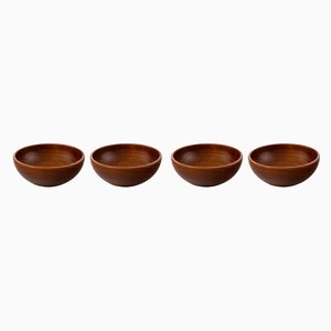 Teak Bowls by Kay Bojesen, 1950s, Set of 4