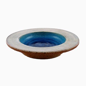 Danish Glazed Stoneware Dish by Nils Kähler, 1960s