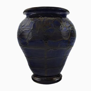 Vintage Danish Glazed Stoneware Vase from Kähler