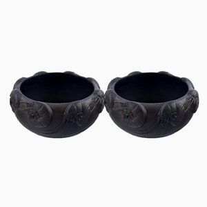 Art Nouveau Terracotta Bowls from Hjorth, 1890s, Set of 2