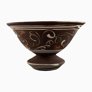 Dänische Vintage Vase aus glasiertem Steingut von Kähler