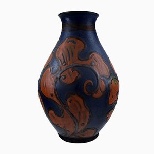 Large Mid-Century Danish Glazed Stoneware Vase from Kähler