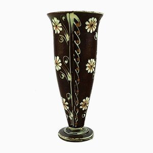Glasierte Vase aus Steingut von Kähler, 1930er