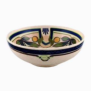 Danish Hand-Painted Bowl from Aluminia, 1900s