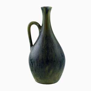 Vase Bouteille Vintage en Grès avec Poignée par Carl Harry Stålhane pour Rörstrand