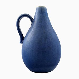 Brocca vintage in ceramica blu di Rörstrand