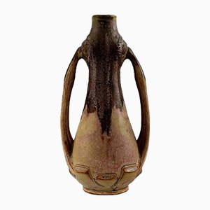 Vaso Art Nouveau in ceramica di Denbac, Francia, anni '20