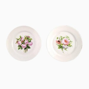 Antique Plates Decorated with Flowers from Bing & Grondahl, 1870s, Set of 7