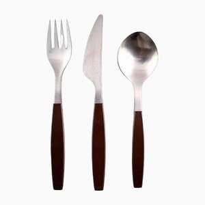Stainless Steel 24 Person Cutlery Set by Henning Koppel for Georg Jensen, 1970s, Set of 72