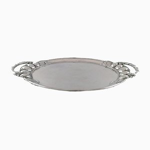 Plato modelo 159B vintage grande de plata esterlina de Georg Jensen