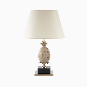 Marble & Brass Table Lamp, 1970s
