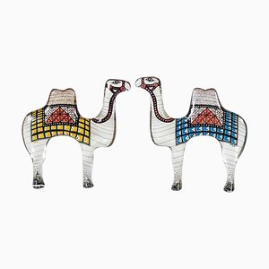 Esculturas de camellos de Abraham Palatnik, años 70. Juego de 2
