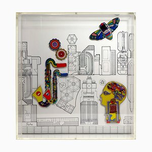 Wall Object by Sir Eduardo Paolozzi for Rosenthal, 1985