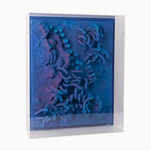 Wall Sculpture with Optical Art in Acrylic Glass by César Bailleux, 1980s