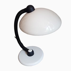 Deutsche Vintage Tischlampe in Schwarz & Weiß, 1970er