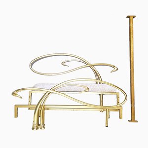 Italian Brass and Metal Daybed, 1980s