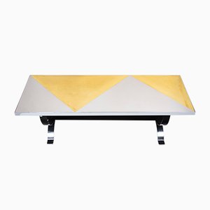 Small Brass and Steel Coffee Table by Sandro Petti, 1970s