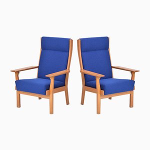 Set of Danish Oak Armchairs by Hans J. Wegner for Getama, 1970s