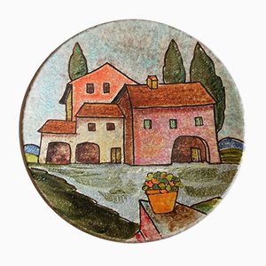 Assiette Vintage en Céramique par Lazzaro pour Italica ARS