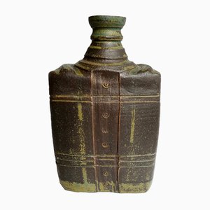 Vintage Flaschenvase aus Keramik