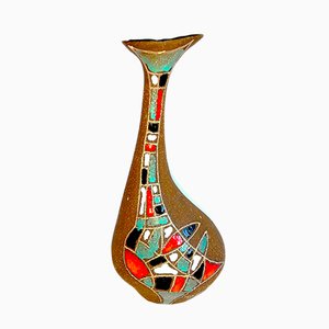 Italienische Mid-Century Keramikvase von Roberto Rigon RR