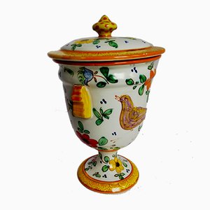 Pot avec Couvercle Mid-Century en Céramique de Guerrieri Murano, Italie