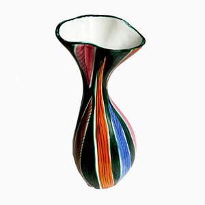 Vase Mid-Century en Céramique par Maioliche Deruta, Italie