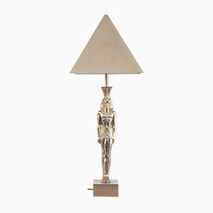 Bohemian French Brass and Cast Iron Table Lamp from Maison Charles, 1960s