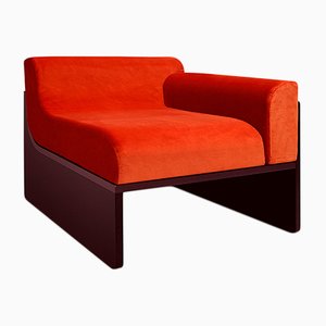 Coral Velvet Dino Lounge Chair by Daniel Nikolovski & Danu Chirinciuc for KABINET, 2019