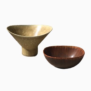 Stoneware Bowls by Carl-Harry Stålhane for Rörstrand, 1950s, Set of 2