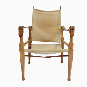 Silla Safari de cuero y roble de Wilhelm Kienzle & Klint Kaare para Wohnbedarf, años 50