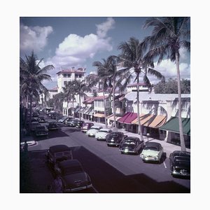 Palm Beach Street Druck von Slim Aarons