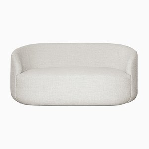 Curved Sofa aus weißem Baumwollstoff von Daniel Nikolovski e Danu Chirinciuc für KABINET