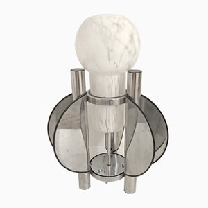 Lámpara de mesa italiana vintage de cristal de Murano de Mazzega, años 70