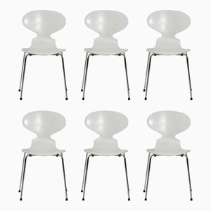 Sillas Ant vintage de Arne Jacobsen para Fritz Hansen, años 70. Juego de 6