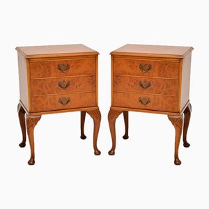 Vintage Leather Mahogany Foot Stools Set Of 2 For Sale At Pamono