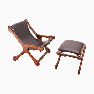 Sling Chair & Ottoman by Don Shoemaker for Señal, S.A., 1960s, Set of 2