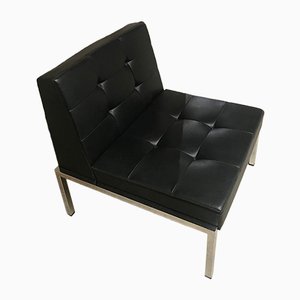 French Leatherette and Metal Samurai Lounge Chair by Joseph-André Motte, 1970s