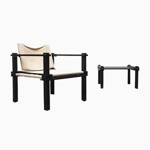 Mid-Century Farmer Series Stuhl & Tisch Set von Gerd Lange für Bofinger, 1960er, 2er Set
