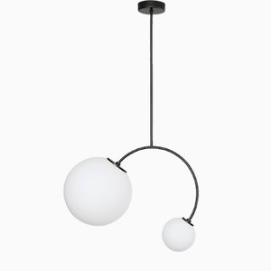 Plafonnier Géométrique Digon Noir par Olech Wojtek pour Balance Lamp