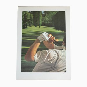 Litografia Golf di Gérard Schlosser, anni '80