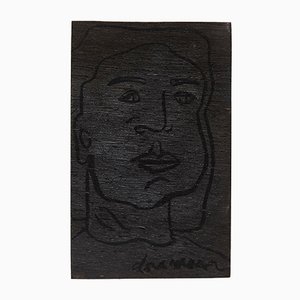 Abstraktes Porträt von Dora Maar auf Holz von Adrian