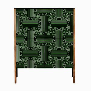 Armario con bucle de cuatro puertas en verde de Coucou Manou