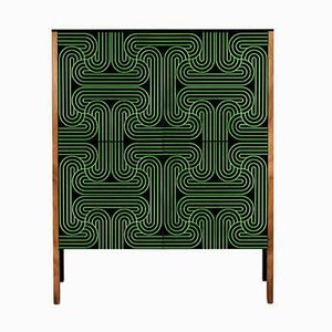 Green Four Door Loop Cabinet by Coucou Manou