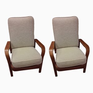 Set of Wooden Tecta Armchairs by Eric Lyons for Packet Furniture, 1950s