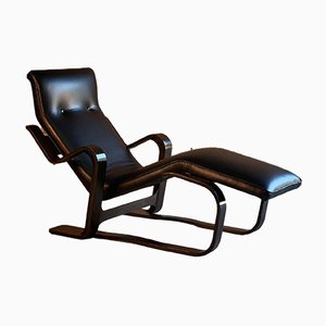 Birch and Leather Chaise Lounge by Marcel Breuer for Isokon, 1970s