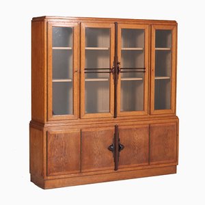 Art Deco Furniture Online At Pamono Art Deco Amsterdam School Oak Display Bookcase Cabinet 1920s