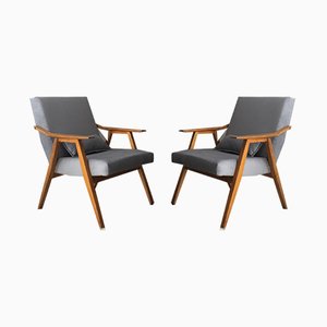Set of Mid-Century Velvet Armchairs from ZNZ, 1960s